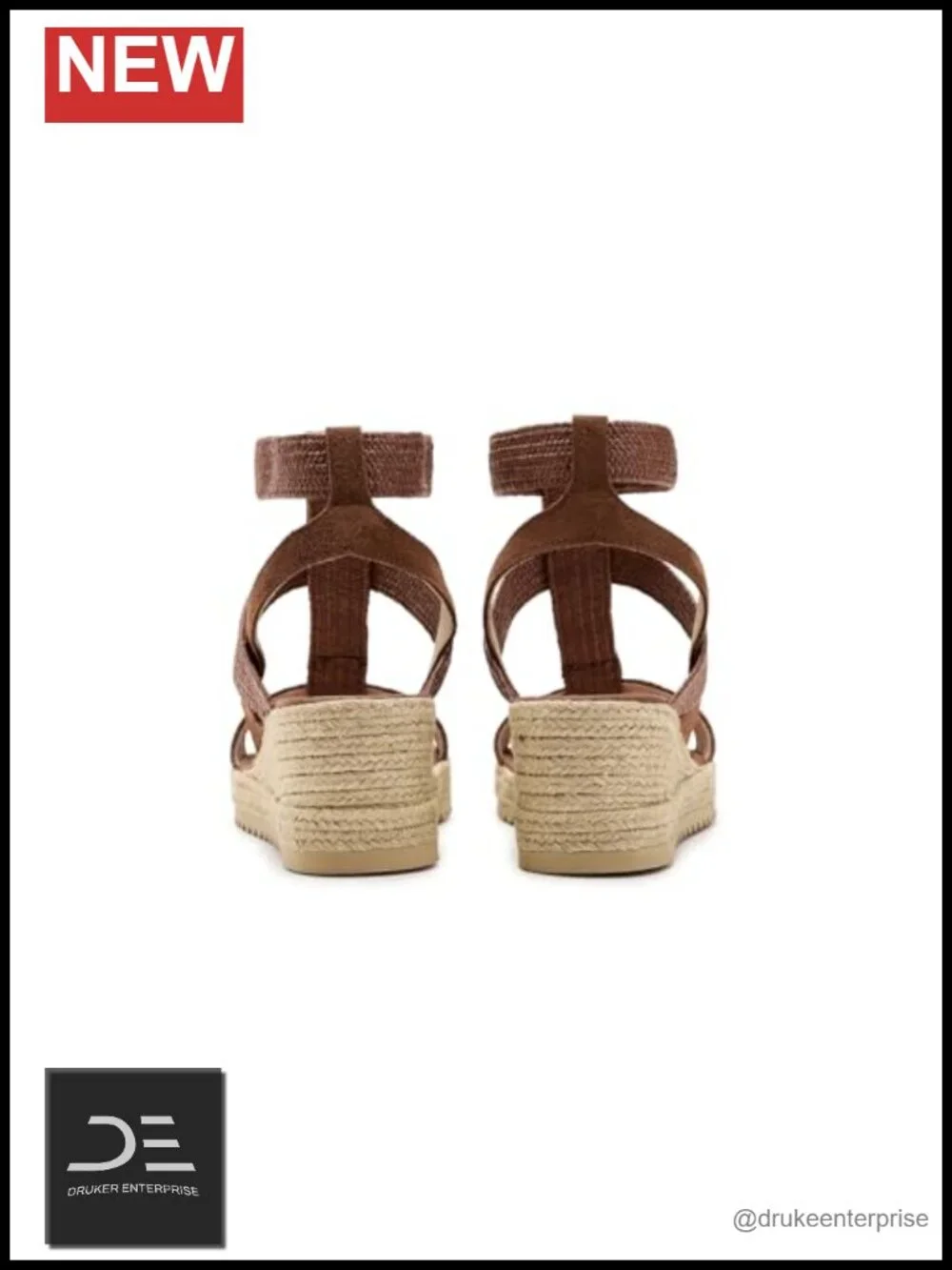 Espadrille Wedge Sandal Jute Platform Canvas X-Strap
